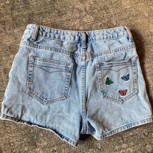 Embroidered Jean Shorts